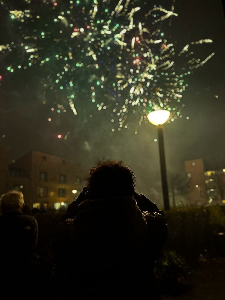 Fireworks silhouette